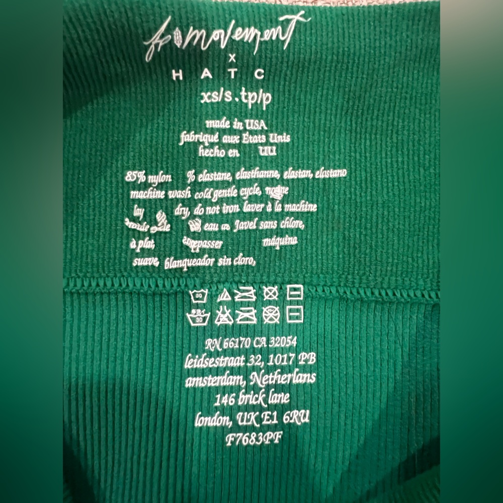 NWOT FP Movement x Hatch Forest Green Halter Neck Women's Crop Top - Picture 3 of 4